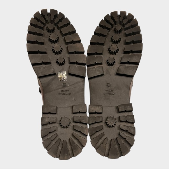 NWOT STUART WEITZMAN Owen gunmetal pewter Loafers with Chunky lug Sole Size 8.5 - Picture 6 of 7